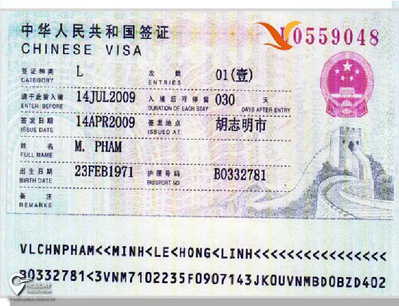 Dịch vụ xin visa Trung Quốc Visa Du Lịch, Thương Mại 04/24